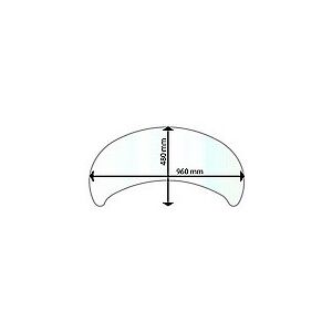 Aduro A/S Aduro Gulvplade, glas, ellipse Aduro 15-serien  Klar - 0,6x96x49