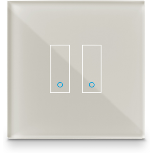 Iotty Smart Switch double button faceplate - Design your own smart switch Colour: Tan