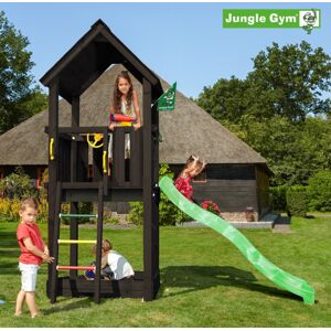 Jungle Gym Club legetårn komplet inkl. rutschebane, grundmalet sort - 806-284