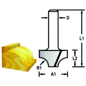 Makita Kantfræser M. Runding 25,4mm - D-48284