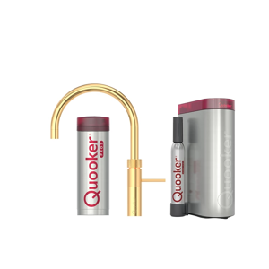 Quooker Fusion Round Sæt M.3l Guld Inkl. Pro3 & Cube Beholder