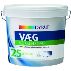 Dyrup Væg 25 - Køkken & Bad Hvid - 4,50lt