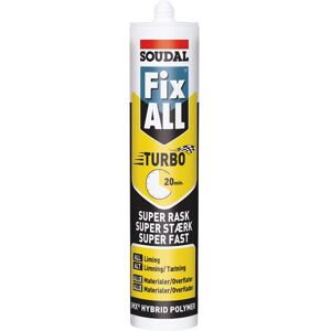 Fix All Turbo Montagelim 290ml Soudal Hvid