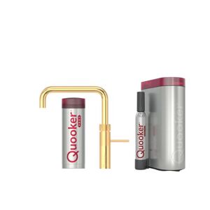 Quooker Fusion Square Sæt M.3l Guld Inkl. Pro3 & Cube Beholder