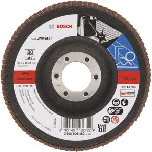 Bosch Lamelslibeskive Skrå B:mt Ø115x22mm K80 - 2608605452