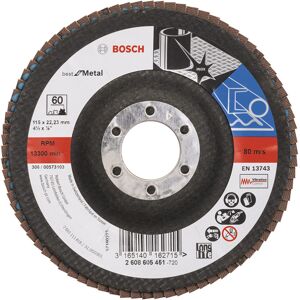 Bosch Lamelslibeskive Skrå B:mt Ø115x22mm K60 - 2608605451