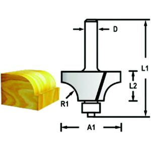 Makita Afrundingsfræser M.leje 20,3mm - D-48452