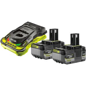 Ryobi 18V One+ Startsæt Lynlader & 2 x 5,0 Ah batteri - RC18150-250X