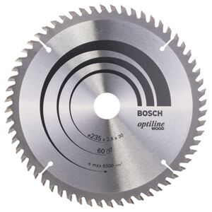 Bosch Rundsavsklinge Optiline Ø235x2,8x30/25mm 60t - 2608641192