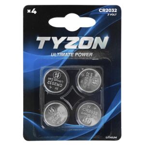 Tyzon CR2032 lithium-batterier 4-pak