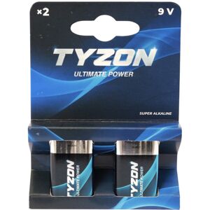 Tyzon 9 V Super Alkaline-batterier 2-pak.