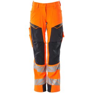 Mascot  Accelerate Safe Bukser med knælommer 19078-511 Dame - Hi-Vis Orange-Mørk Marine