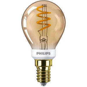 Philips LEDClassic Filament 15W krone E14  guld  dæmpbar - 8718699676155