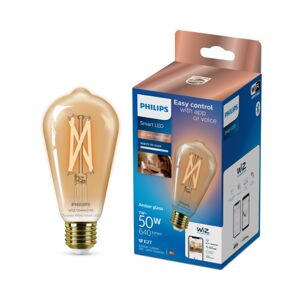 Philips Smart LED Tunable white - Filament Edison ST64 E27, ravfarvet