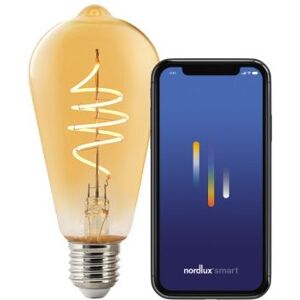 Nordlux Smart E27 - ST64 Deco - 2200 Kelvin - 380 Lumen - Pære - Ravfarvet