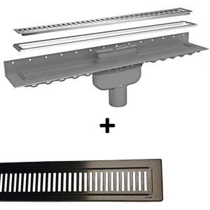 Purus Line 800mm Lodret Med Sort Rist Sampak