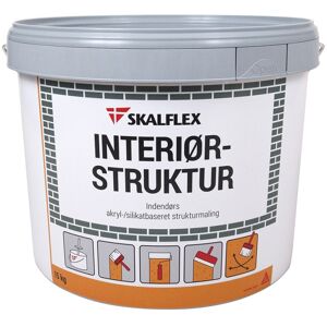 Skalflex Strukturmaling Interiør Grov Hvid  15kg