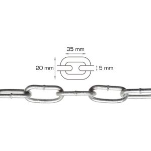 Home>it Home-it langleddet kæde 5 mm x 2 meter galvaniseret