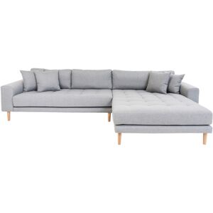 Homeshop Sofa højrevendt i lysegrå med fire puder HN1001 - 1301181