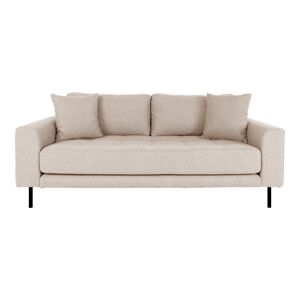 Homeshop Sofa i beige med to puder og sorte stål ben HN1025 - 1301438