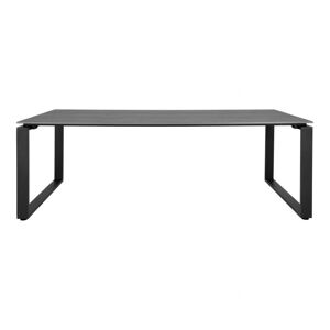 Homeshop Havebord Havebord med bordplade i grå nonwood og sorte ben 210x100 cm - 7501022