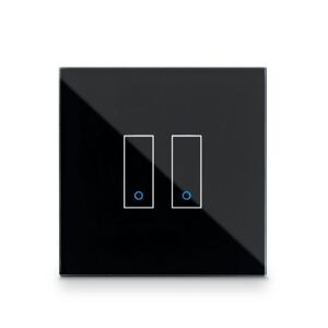 Iotty Smart Switch double button faceplate - Design your own smart switch Colour: Black