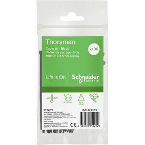 Thorsman Kabelbinder 100x2.5mm 100stk. Sort - Imt46033