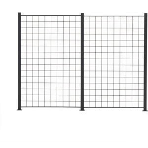 NSH Nordic A/S 2 fag espalie sort 150x100 cm inkl. 3 alu stolper 158 cm - 116-095