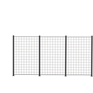 NSH Nordic A/S 3 fag espalie sort 150x100 cm inkl. 4 alu stolper 158 cm - 116-096