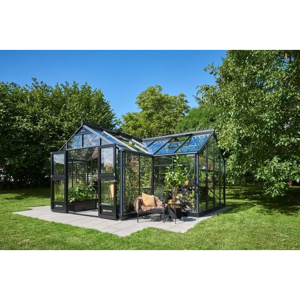 Juliana Orangeri 21,5  m² drivhus antracit m/ 3 mm hærdet glas