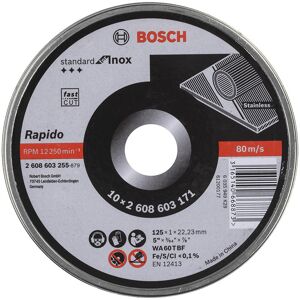 Bosch Skæreskive Lige Inox 125x1,0mm 10 Stk - 2608603255