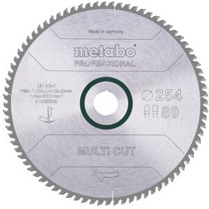 Metabo 4007430229540 - 628093000 Rundsavklinge multi cut, kvalitet professional, til semistationære rundsav