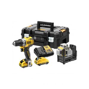 DeWALT 12v Sæt Skruemaskine+360gr Laser 2x2.0ah - DCK212D2T-QW