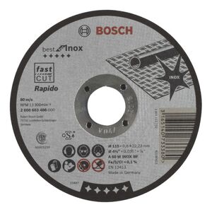 Bosch Skæreskive A60w Inox 115x0,8mm Lige - 2608603486