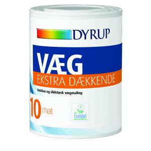 Dyrup Væg 10 - Ekstra Dækkende Hvid - 0,75lt