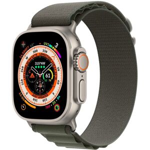 Apple Watch Ultra Gps + Cellular, 49mm Titanium Case With Green Alpine Loop Large
