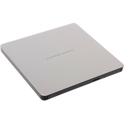 Hitachi Slim Portable DVD-Writer optisk diskdrev DVD±RW Sølv, ekstern DVD-brænder Hitachi Slim Portable DVD-Writer optisk diskdrev DVD±RW Sølv, ekstern DVD-brænder