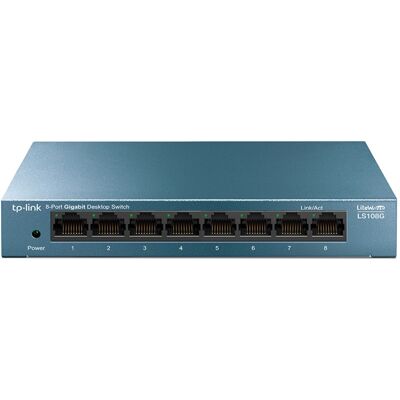 TP-Link LS108G netværksswitch Ikke administreret Gigabit Ethernet (10/100/1000) Blå TP-Link LS108G netværksswitch Ikke administreret Gigabit Ethernet (10/100/1000) Blå