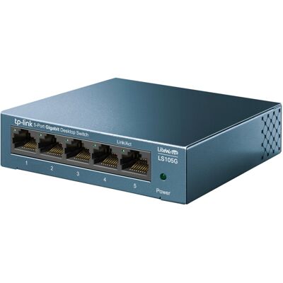 TP-Link LS105G Ikke administreret Gigabit Ethernet (10/100/1000) Blå, Switch TP-Link LS105G Ikke administreret Gigabit Ethernet (10/100/1000) Blå, Switch