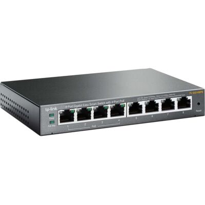 TP-Link TL-SG108PE Administreret L2 Gigabit Ethernet (10/100/1000) Strøm over Ethernet (PoE) Sort, Switch TP-Link TL-SG108PE Administreret L2 Gigabit Ethernet (10/100/1000) Strøm over Ethernet (PoE) Sort, Switch