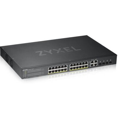 Zyxel GS1920-24HPV2 Administreret Gigabit Ethernet (10/100/1000) Strøm over Ethernet (PoE) Sort, Switch Zyxel GS1920-24HPV2 Administreret Gigabit Ethernet (10/100/1000) Strøm over Ethernet (PoE) Sort, Switch
