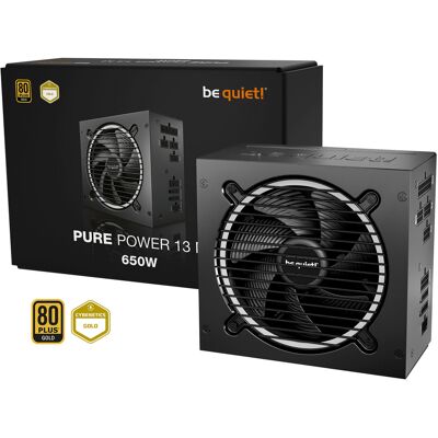 be quiet! Pure Power 13 M 650W enhed til strømforsyning 20+4 pin ATX ATX Sort, PC strømforsyning be quiet! Pure Power 13 M 650W enhed til strømforsyning 20+4 pin ATX ATX Sort, PC strømforsyning