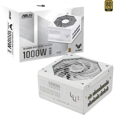 Asus TUF Gaming 1000W Gold White Edition enhed til strømforsyning 20+4 pin ATX ATX Hvid, PC strømforsyning Asus TUF Gaming 1000W Gold White Edition enhed til strømforsyning 20+4 pin ATX ATX Hvid, PC strømforsyning