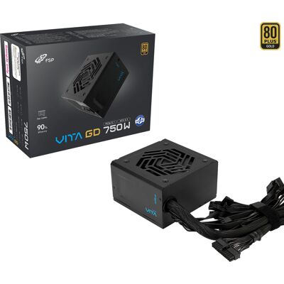 FSP Group Vita enhed til strømforsyning 750 W 20+4 pin ATX ATX Sort, PC strømforsyning FSP Group Vita enhed til strømforsyning 750 W 20+4 pin ATX ATX Sort, PC strømforsyning