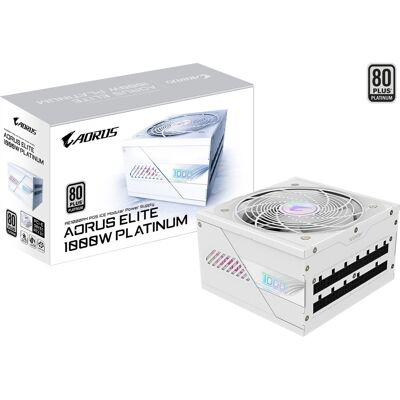 Gigabyte AORUS ELITE P1000W ICE enhed til strømforsyning 1000 W 20+4 pin ATX ATX Hvid, PC strømforsyning Gigabyte AORUS ELITE P1000W ICE enhed til strømforsyning 1000 W 20+4 pin ATX ATX Hvid, PC strømforsyning