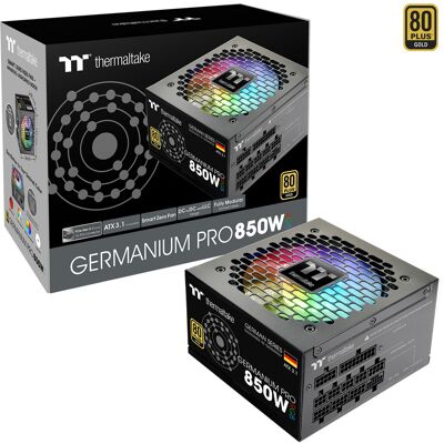 Thermaltake Germanium Pro RGB 850W, PC strømforsyning Thermaltake Germanium Pro RGB 850W, PC strømforsyning