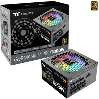 Thermaltake Germanium Pro RGB 1000W, PC strømforsyning Thermaltake Germanium Pro RGB 1000W, PC strømforsyning