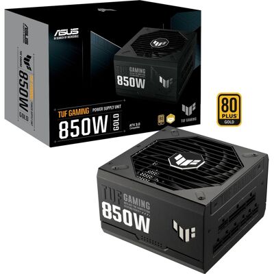 Asus TUF Gaming 850W Gold enhed til strømforsyning 24-pin ATX ATX Sort, PC strømforsyning Asus TUF Gaming 850W Gold enhed til strømforsyning 24-pin ATX ATX Sort, PC strømforsyning
