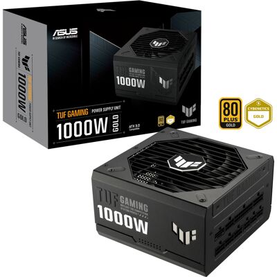 Asus TUF Gaming 1000W Gold enhed til strømforsyning 20+4 pin ATX ATX Sort, PC strømforsyning Asus TUF Gaming 1000W Gold enhed til strømforsyning 20+4 pin ATX ATX Sort, PC strømforsyning