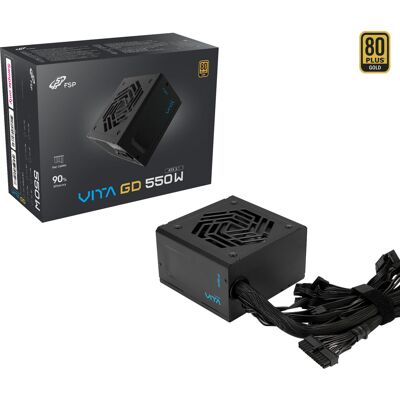 FSP Group Vita enhed til strømforsyning 550 W 20+4 pin ATX ATX Sort, PC strømforsyning FSP Group Vita enhed til strømforsyning 550 W 20+4 pin ATX ATX Sort, PC strømforsyning